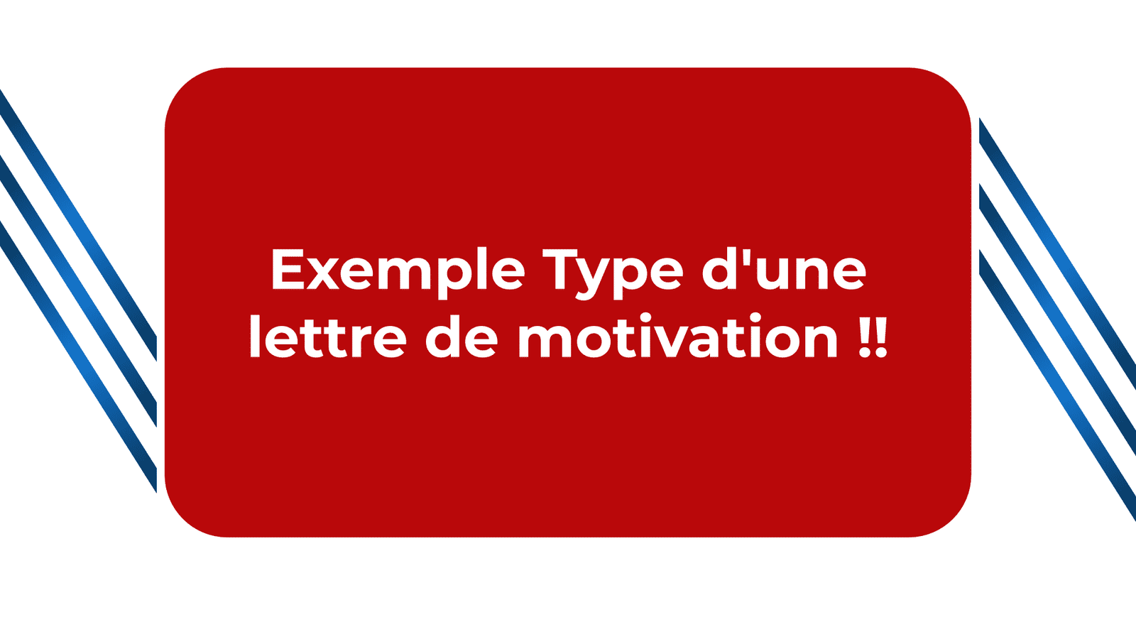 lettre de motivation