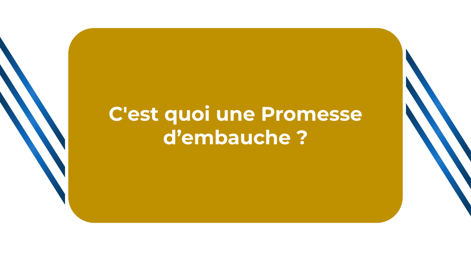 Promesse d’embauche