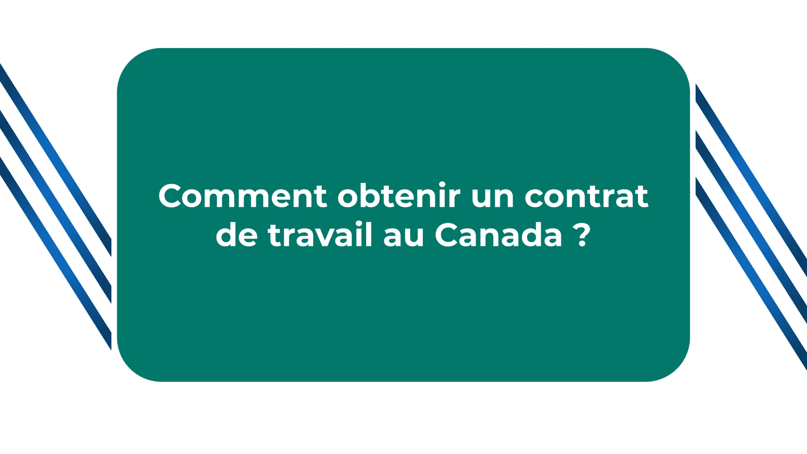 contrat de travail au Canada